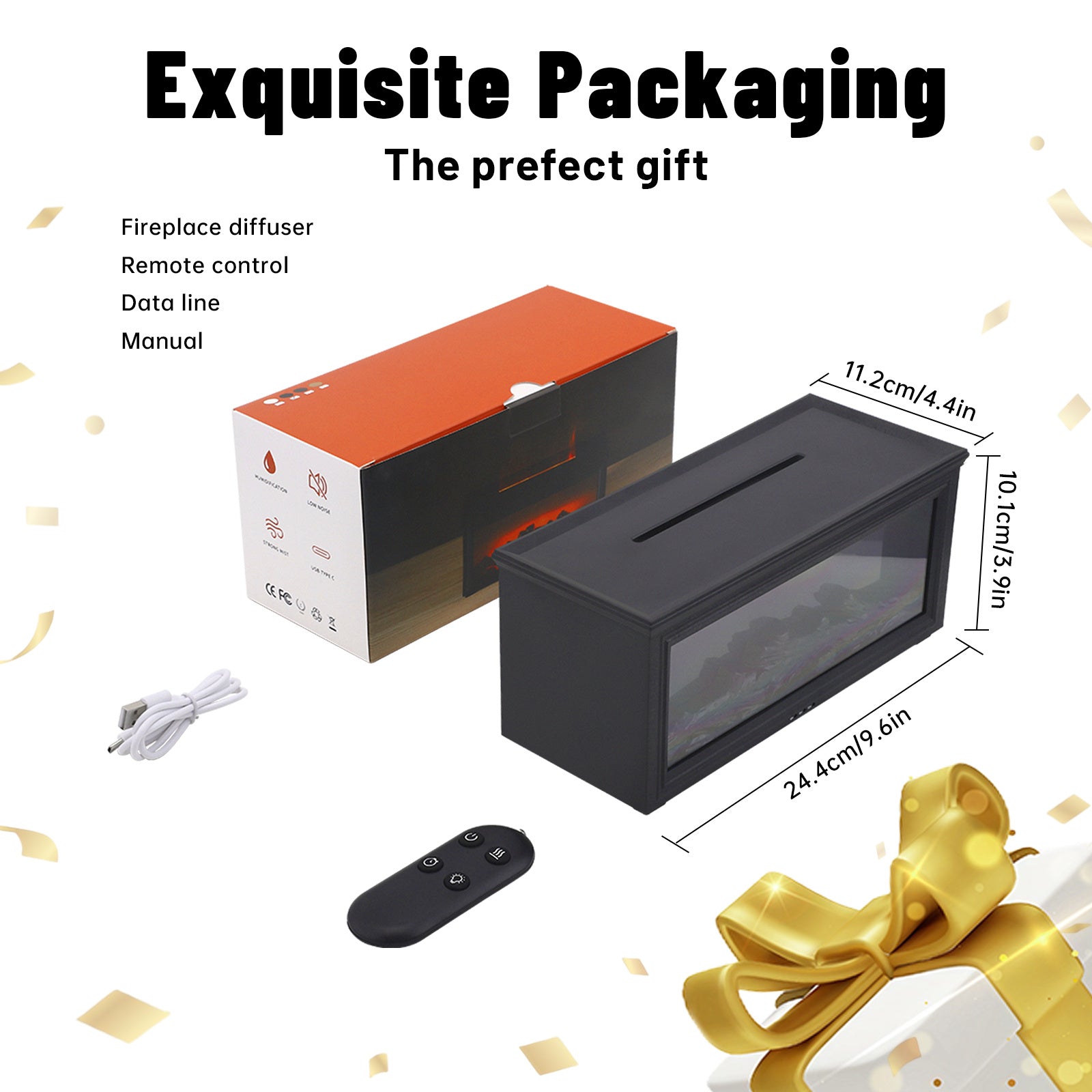 3D Flame Aromatherapy Diffuser, 7 Color Dimmable with Remote Control, Ultra Quiet Humidification, Timer & Auto Shut-Off, Ideal for Yoga Meditation Bedroom Living Room Dropshipman