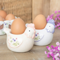 Set of 2 Hen Shaped Egg Cups